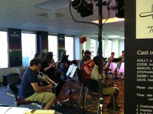 Photo of the chamber orchestra workshopping A Roadkill Opera at Artomatic 2012 in Crystal City, Arlington, Virginia, on June 7