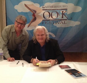 Stephan Alexander Parker with Ricky Skaggs at the Gaithersburg Book Festival 