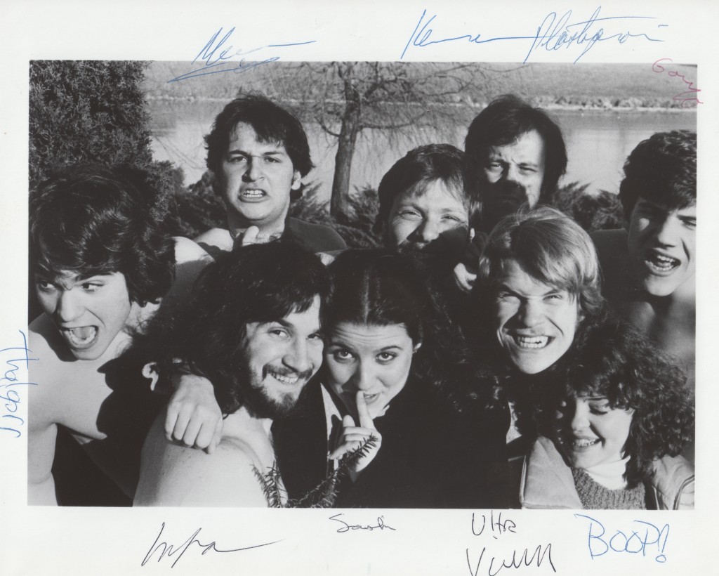 Signed photo of the cast of the 1980 Mee-Ow show, Ten Against The Empire