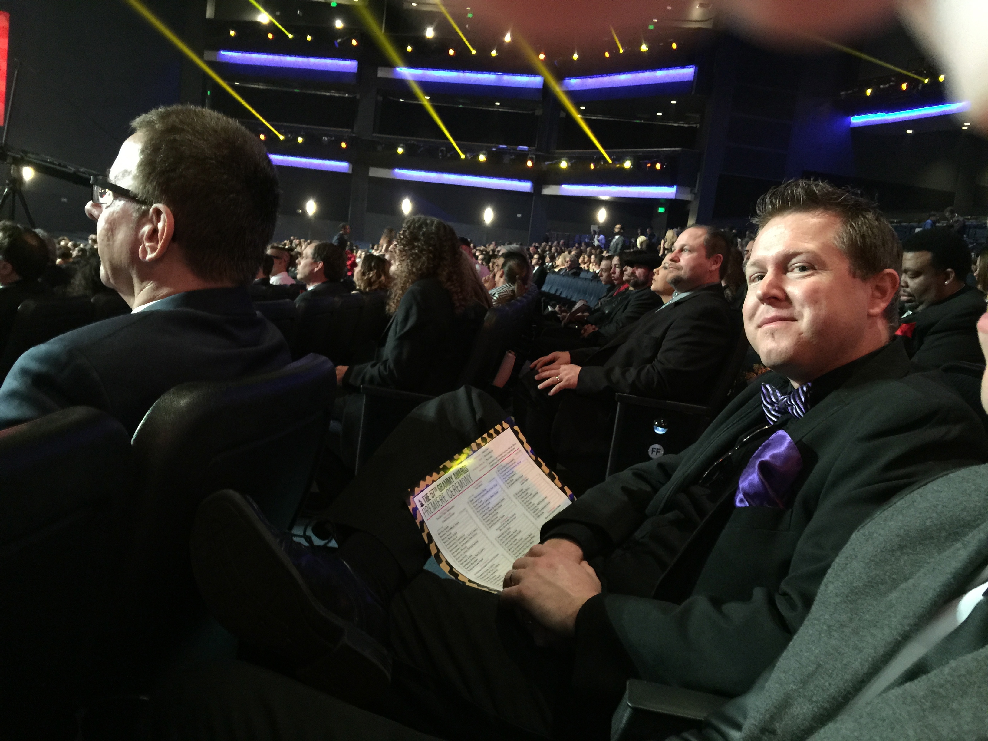 Photo of Jeffrey Dokken with Weird Al Yankovitch across the aisle