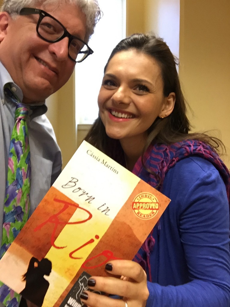 Photo of Parker and Martins with book Born in Rio