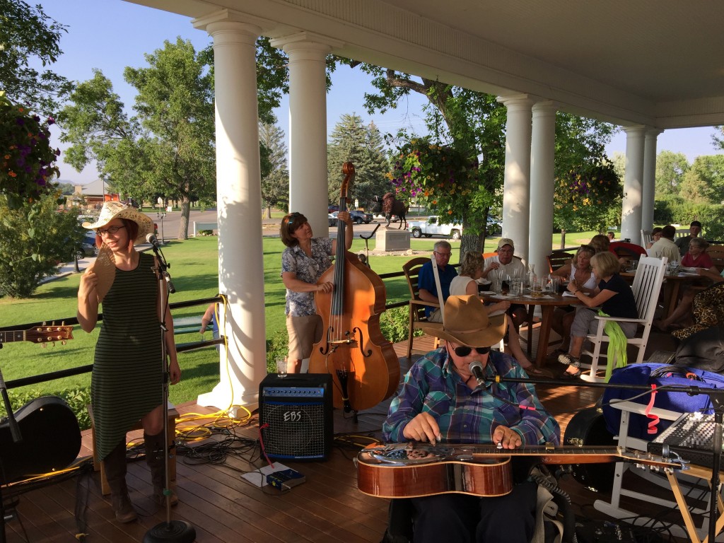 Photo of the Dirt Farmers band playing