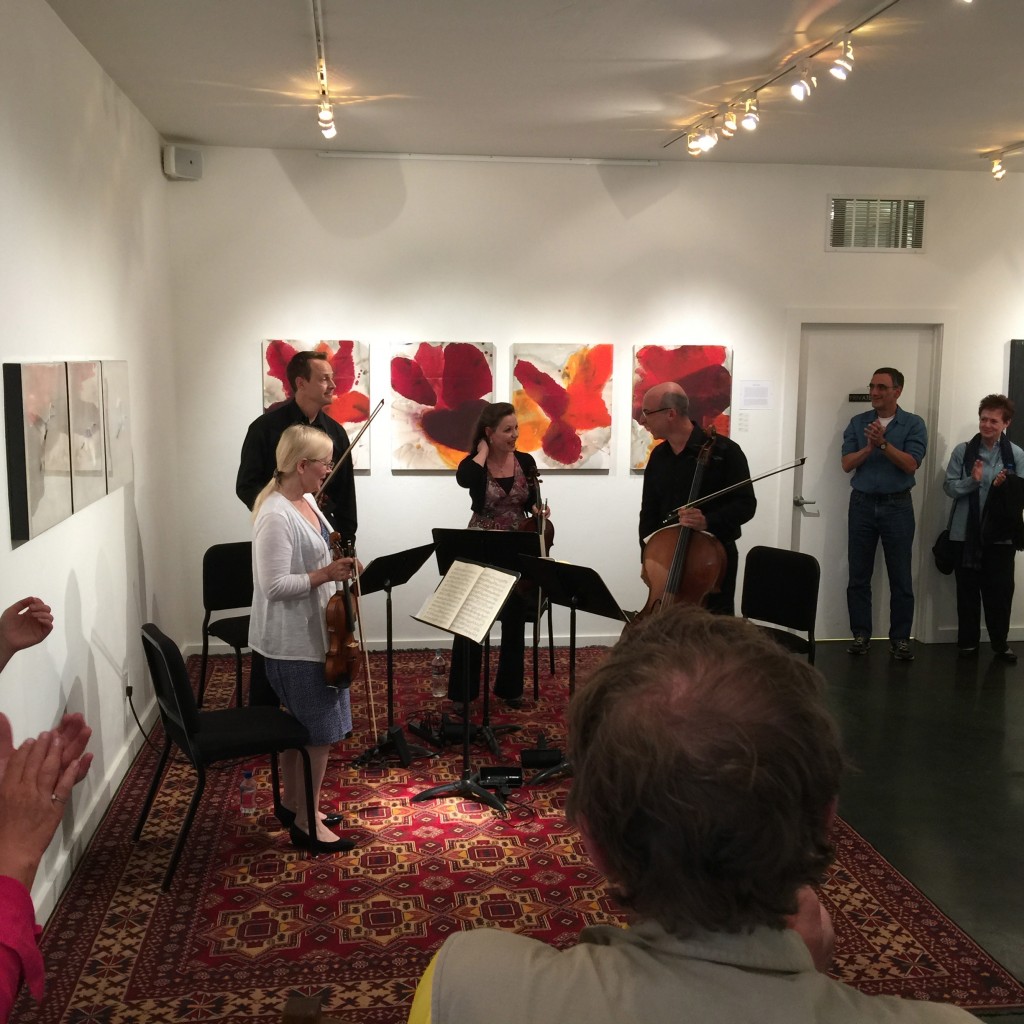 Photo of string quartet in the Diehl Gallery