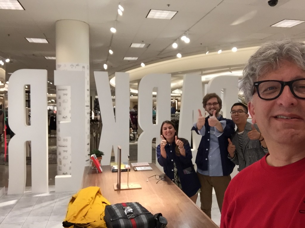 Parker selfie with   Warby Parker's Allie Schaecter & Adam Bentley, along with Duc Dinh (Nordstrom).