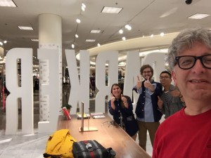 Parker selfie with Warby Parker's Allie Schaecter & Adam Bentley, along with Duc Dinh (Nordstrom).