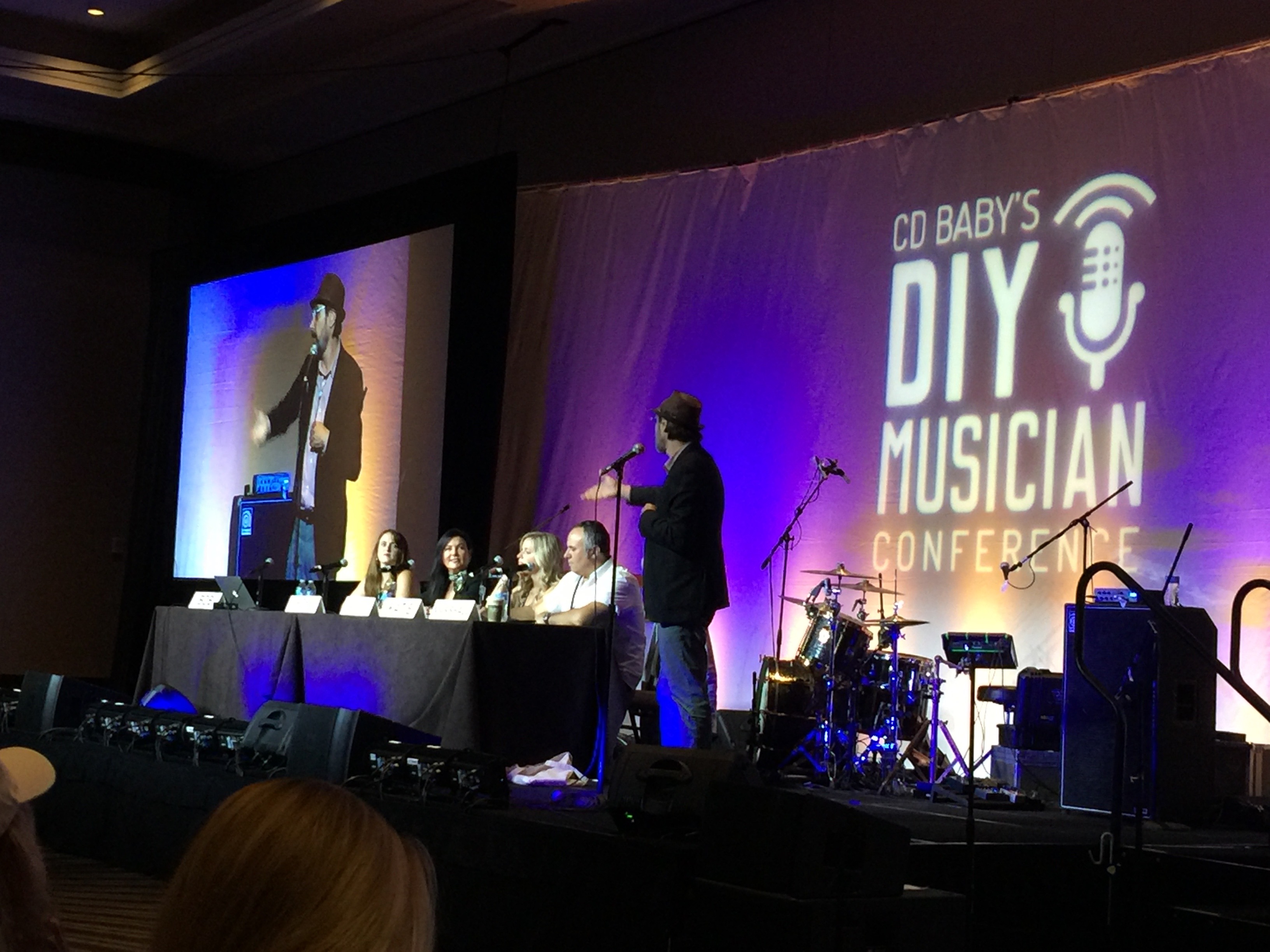 Photo of full stage for Song Pitch Session at CD Baby's DIY Musicians Conference 2017 in Nashville, Tennessee